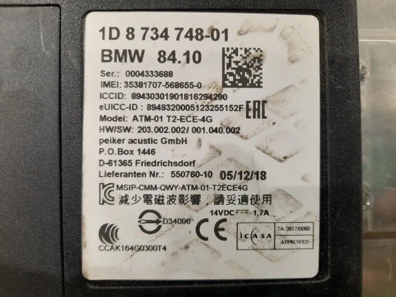 Modulo Bluetooth 550760-10 Bmw Serie 1 F20 Berlina 2012