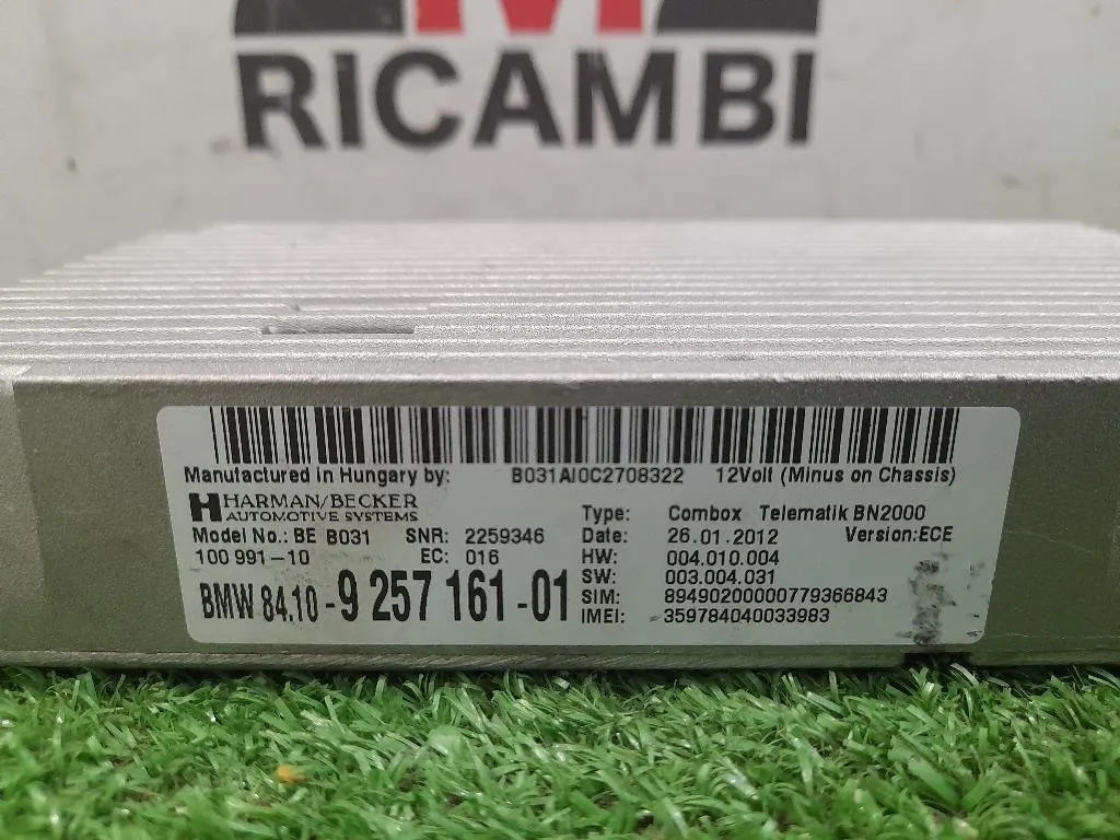 Modulo Bluetooth 9257161 Bmw Serie 3 E93 Cabrio 2007