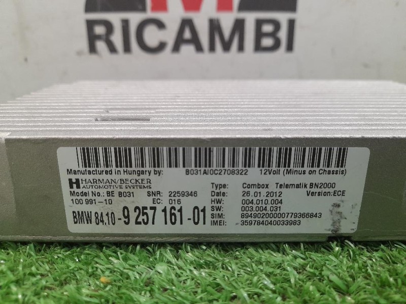 Modulo Bluetooth 9257161 Bmw Serie 3 E93 Cabrio 2007