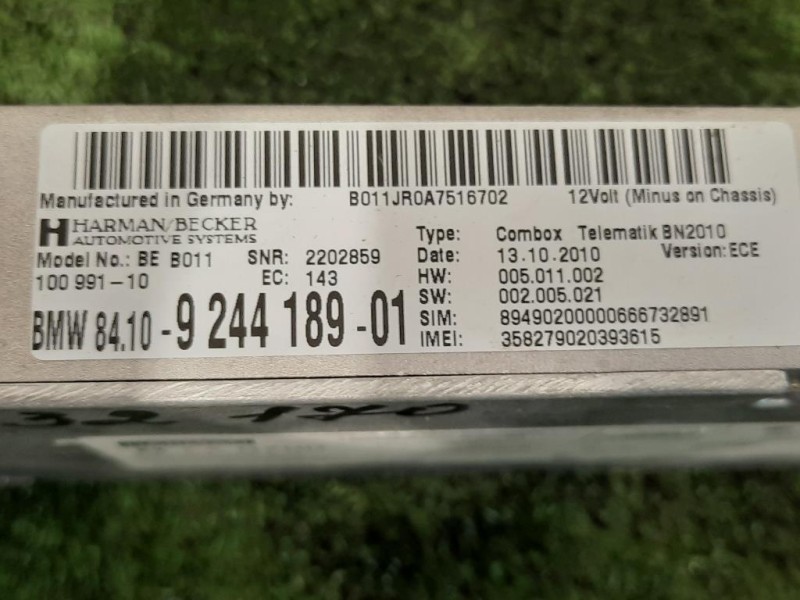 Modulo Bluetooth 8410-9244189-01 Bmw Serie 5 F10 Berlina 2010