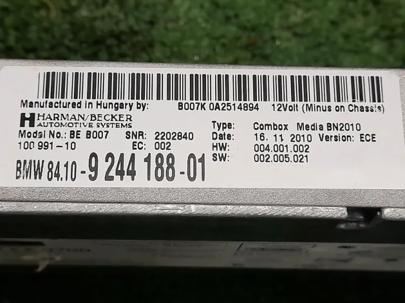 Modulo Bluetooth 924418801 Bmw Serie 5 F10 Berlina 2010