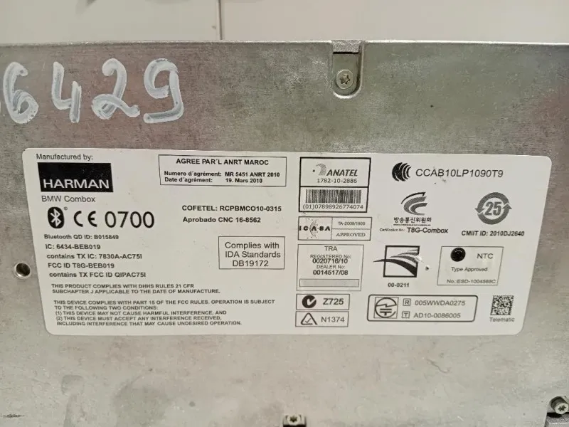 Modulo Bluetooth 9 257 151-01 Bmw Serie 5 F10 Berlina 2010