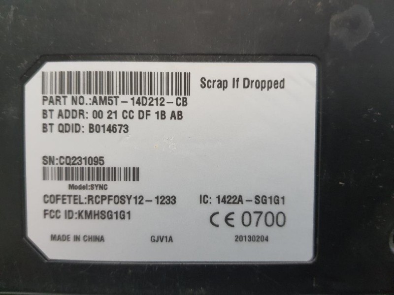 Modulo Bluetooth AM5T14D212CB Ford B-max 2012