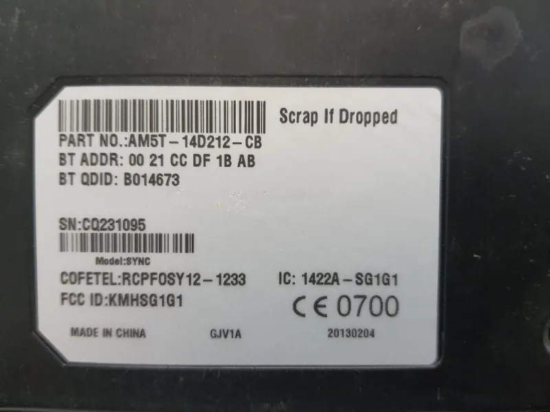 Modulo Bluetooth AM5T14D212CB Ford B-max 2012