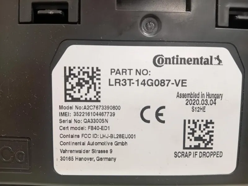 Modulo Bluetooth LR3T-14G087-VE Ford Fiesta VII 2021