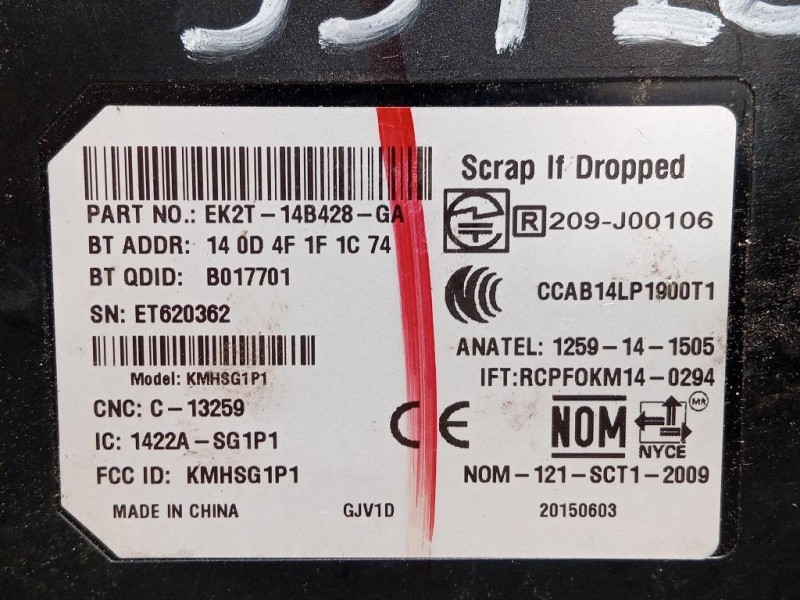 Modulo Bluetooth EK2T-14B428-GA Ford Transit Connect II 2014