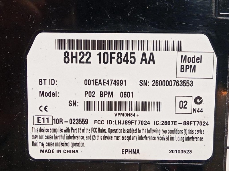 Modulo Bluetooth 8H22-10F845-AA Land Rover Range Rover Sport II 2009