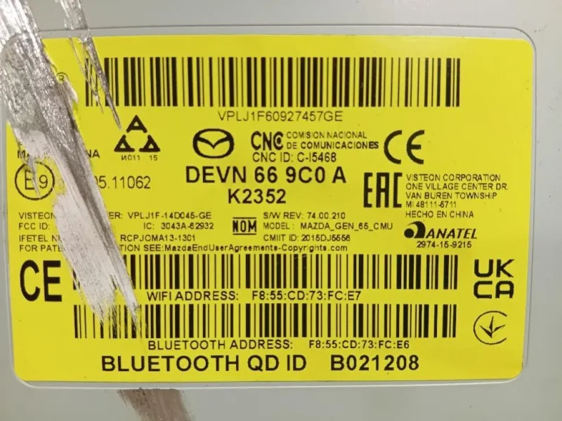 Modulo Bluetooth 2644046 Mazda CX5 I 2015