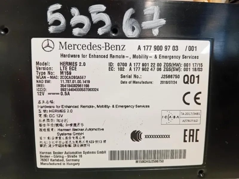 Modulo Bluetooth A1779009703 Mercedes Classe A W177 2018