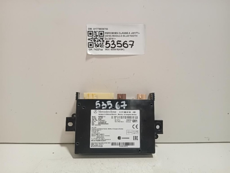 Modulo Bluetooth A1779009703 Mercedes Classe A W177 2018