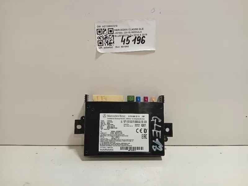 Modulo Bluetooth A2139002210 Mercedes Classe GLE W166 2015