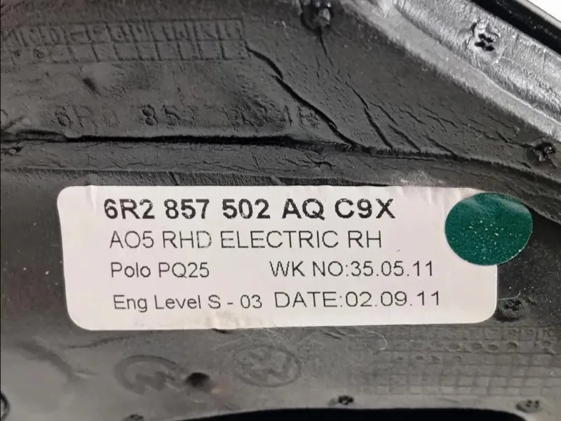 Retrovisore Esterno ANT DX 6 FILI 6R2857502 Volkswagen POLO VI 2009