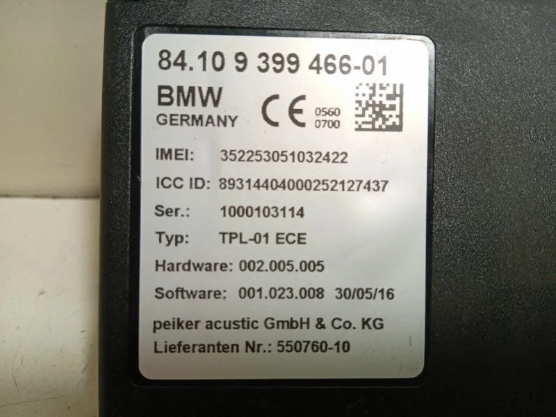 Modulo Bluetooth 8410 9399466-01 Mini MINI Clubman F54 2019