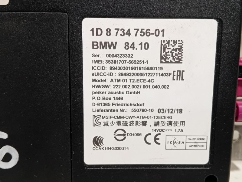 Modulo Bluetooth 873475601 Mini MINI Cooper F56 2018