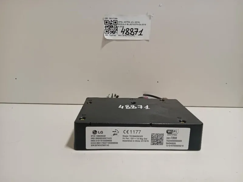 Modulo Bluetooth 39017359 Opel Astra K 2016