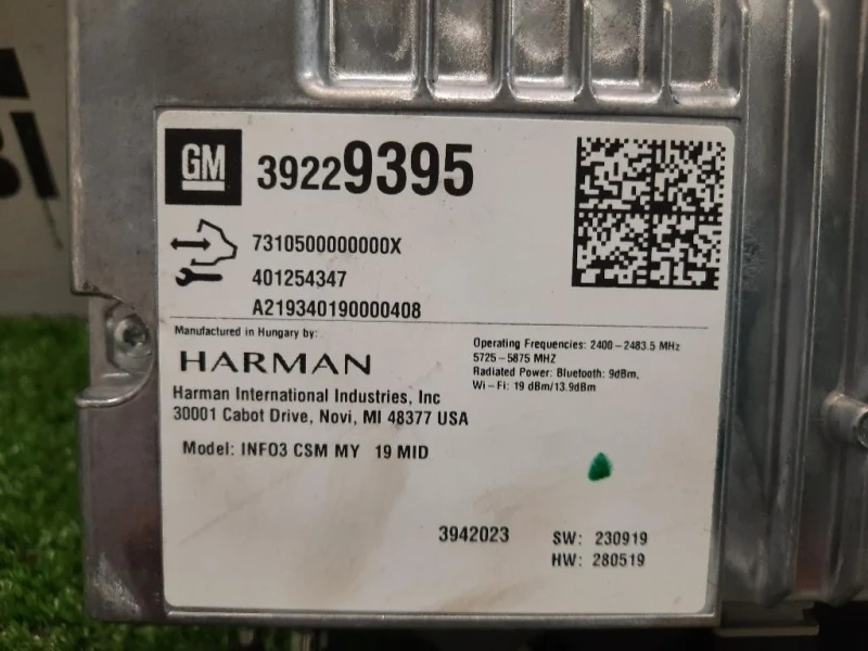 Modulo Bluetooth 39229395 Opel Astra K 2019