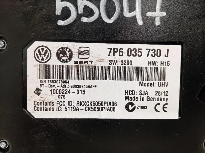 Modulo Bluetooth 7P6035730J Volkswagen Touran III 2010