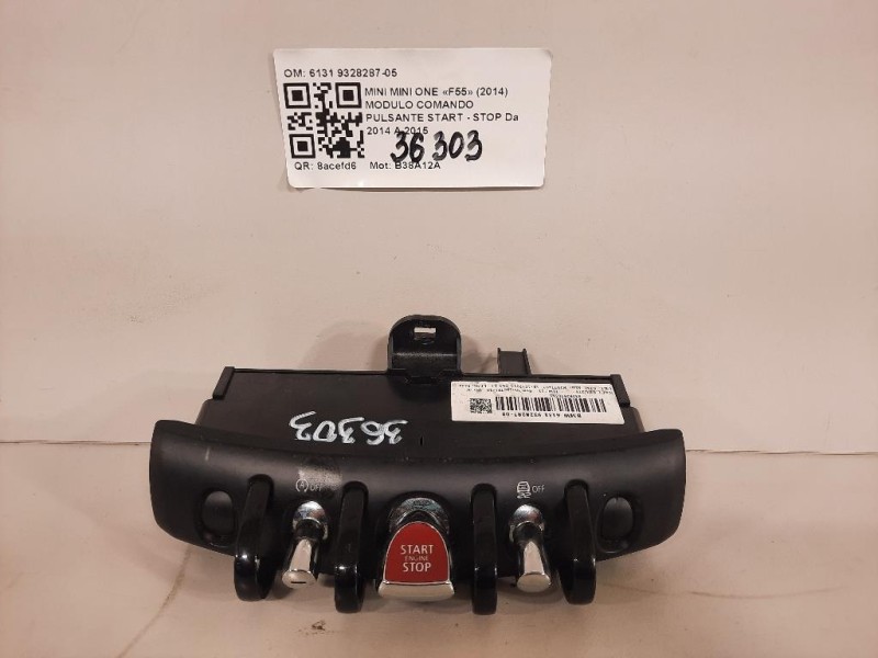 Modulo Comando Pulsante Start - STOP 6131 9328287-05 Mini MINI ONE F55 2014