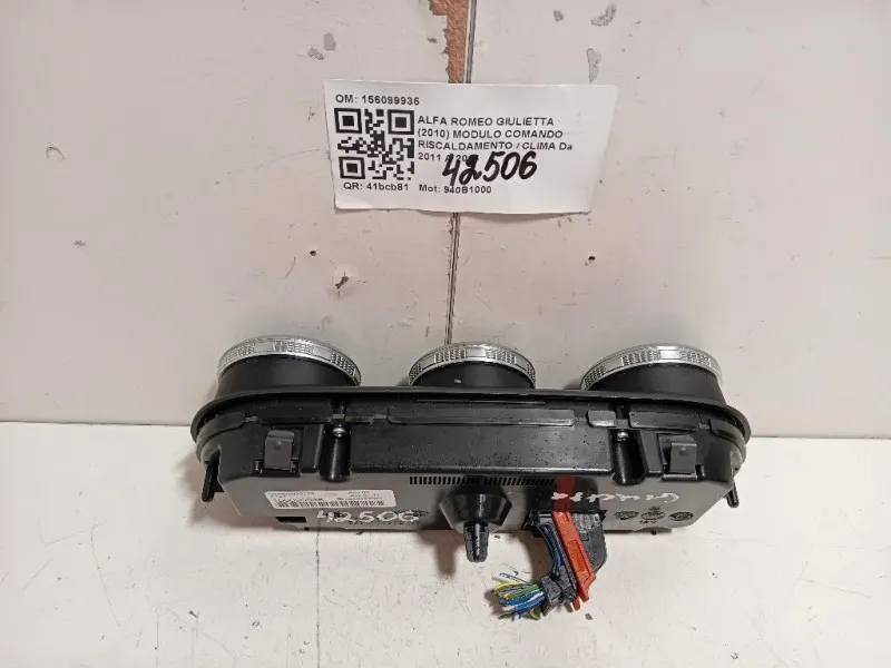 Modulo Comando Riscaldamento Clima 156099936 Alfa Romeo Giulietta 2010