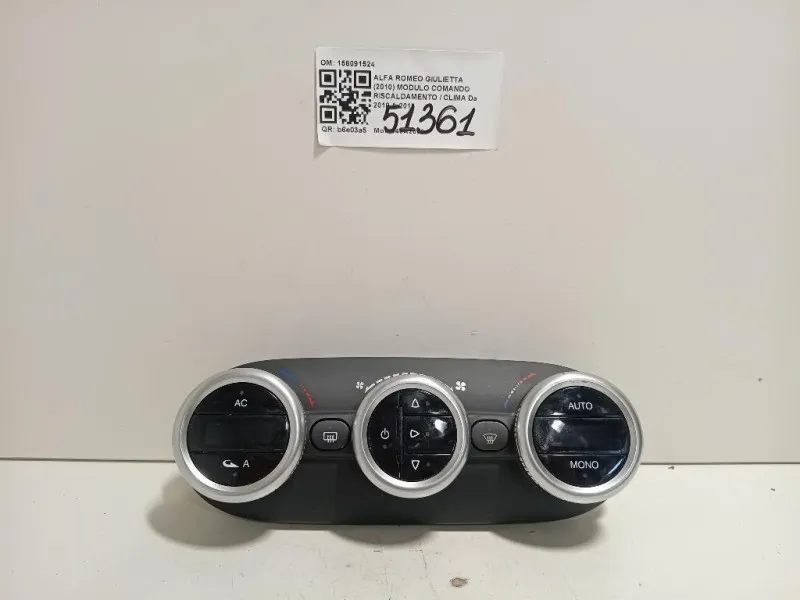 Modulo Comando Riscaldamento Clima 156091524 Alfa Romeo Giulietta 2010