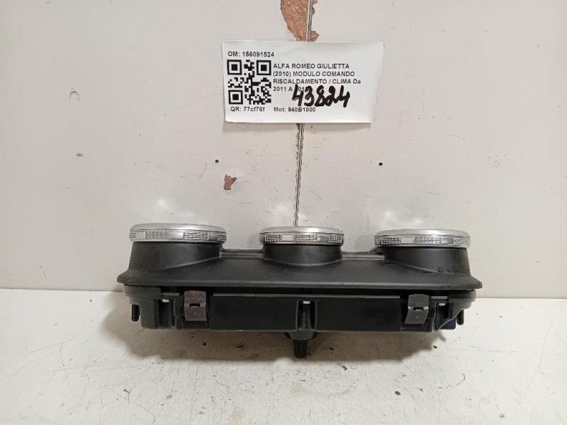 Modulo Comando Riscaldamento Clima 156091524 Alfa Romeo Giulietta 2010