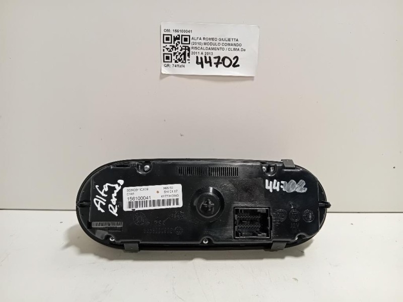 Modulo Comando Riscaldamento Clima 156100041 Alfa Romeo Giulietta 2010