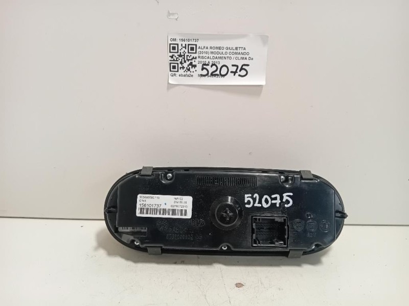 Modulo Comando Riscaldamento Clima 156101737 Alfa Romeo Giulietta 2010
