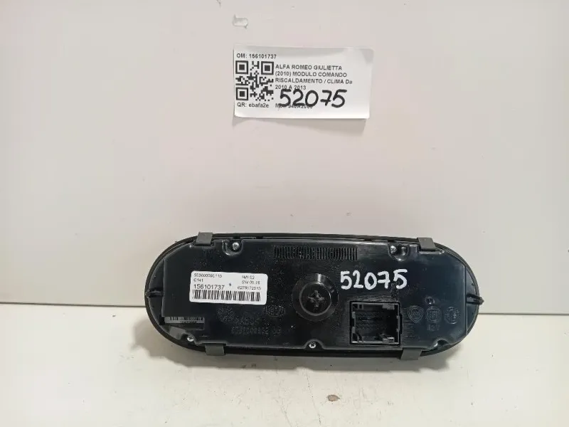 Modulo Comando Riscaldamento Clima 156101737 Alfa Romeo Giulietta 2010