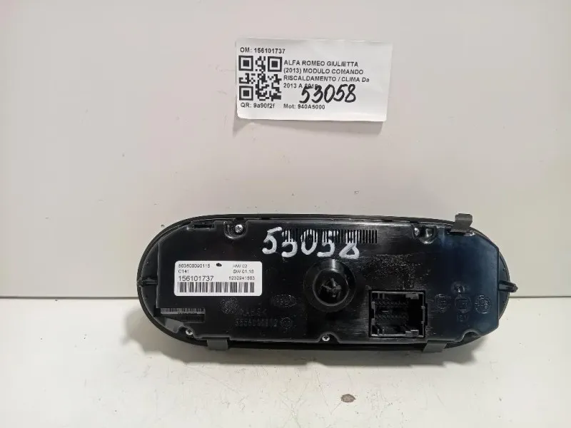 Modulo Comando Riscaldamento Clima 156101737 Alfa Romeo Giulietta 2013