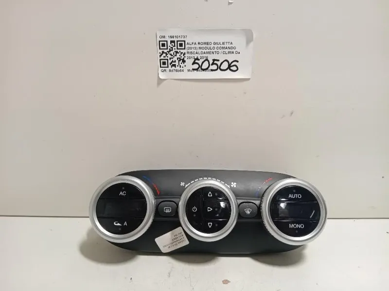 Modulo Comando Riscaldamento Clima 156101737 Alfa Romeo Giulietta 2013
