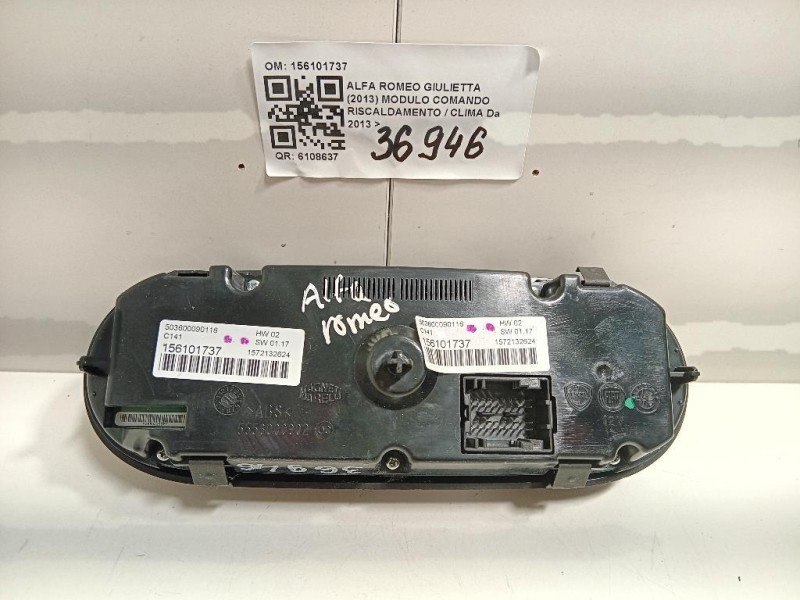 Modulo Comando Riscaldamento Clima 156101737 5556000902 Alfa Romeo Giulietta 2013