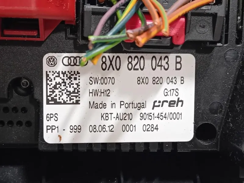 Modulo Comando Riscaldamento Clima 8X0820043B Audi A1 8XA Sportback 2012