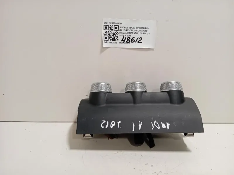 Modulo Comando Riscaldamento Clima 8X0820043B Audi A1 8XA Sportback 2012