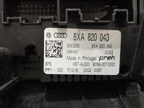 Modulo Comando Riscaldamento Clima 8XA820043 Audi A1 8XF Sportback 2015