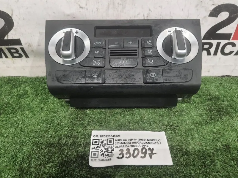Modulo Comando Riscaldamento Clima 8P0820043BM Audi A3 8P1 2008