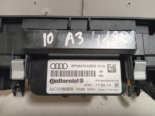 Modulo Comando Riscaldamento Clima 8P0 820043BM Audi A3 8PA Sportback 2010