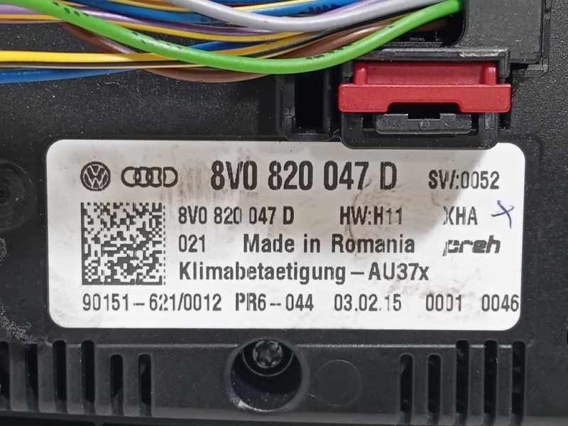 Modulo Comando Riscaldamento Clima 8V0820047D Audi A3 8VA Sportback 2012