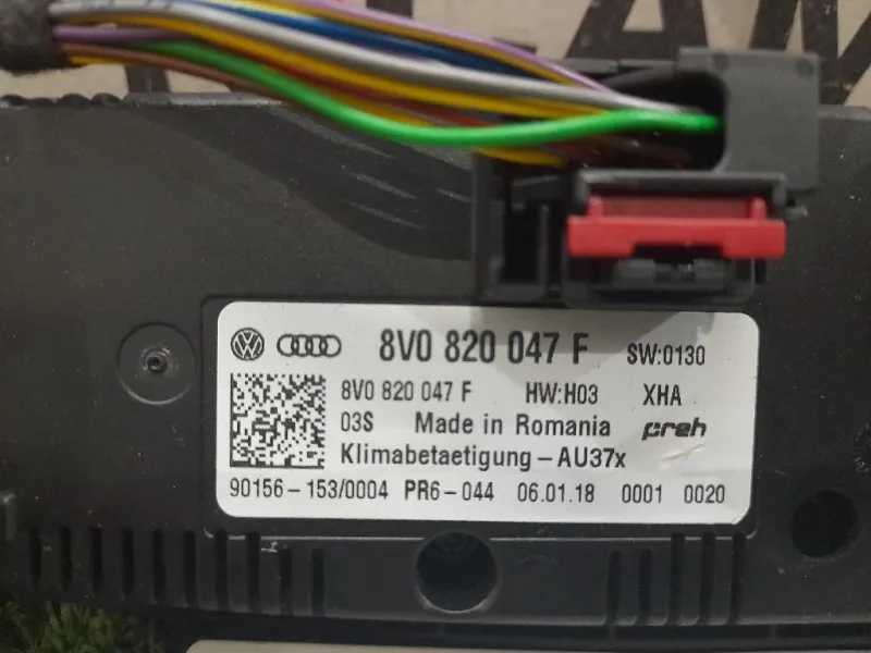 Modulo Comando Riscaldamento Clima 8V0820047F Audi A3 8VF Sportback 2016