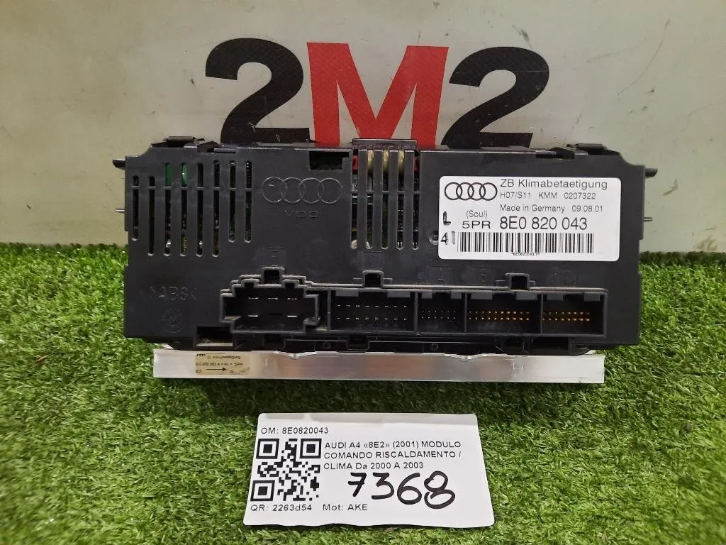 Modulo Comando Riscaldamento Clima 8E0820043 Audi A4 8E2 2001