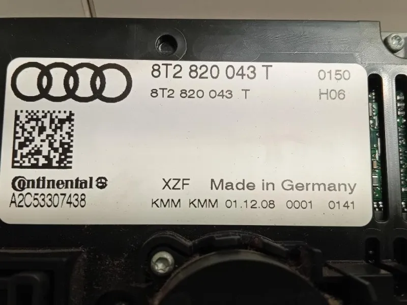 Modulo Comando Riscaldamento Clima 8T2 820 043 T Audi A4 8K2 2008