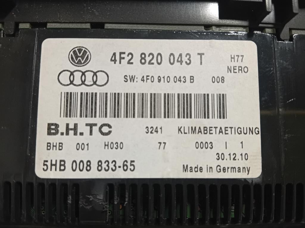 Modulo Comando Riscaldamento Clima 4F2 820 043 T Audi A4 8K2 2008