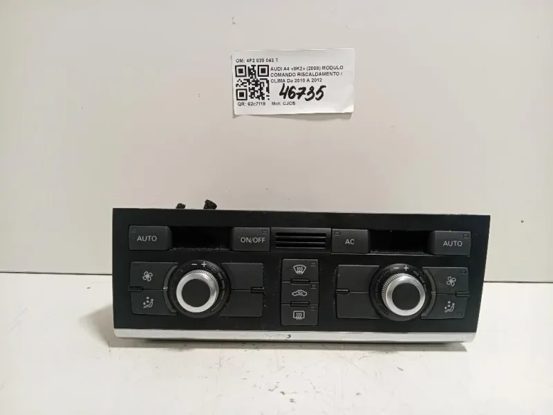 Modulo Comando Riscaldamento Clima 4F2 820 043 T Audi A4 8K2 2008