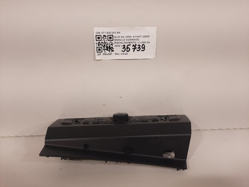 Modulo Comando Riscaldamento Clima 8T1820043AA Audi A4 8K5 Avant 2008