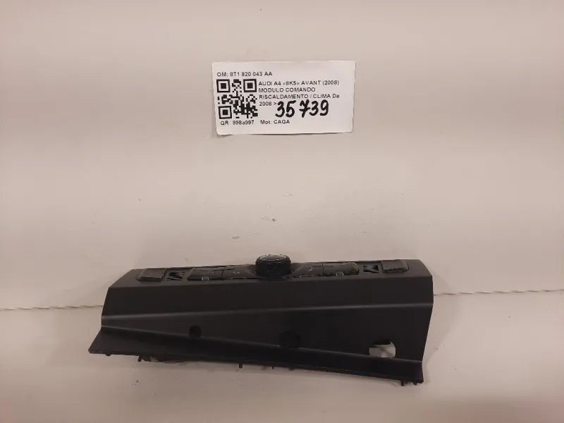 Modulo Comando Riscaldamento Clima 8T1820043AA Audi A4 8K5 Avant 2008