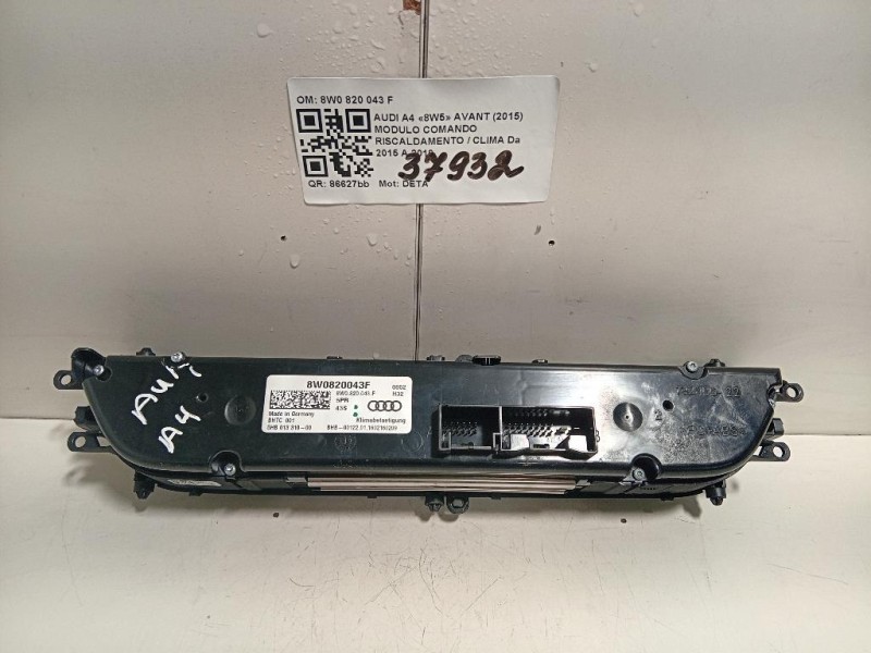 Modulo Comando Riscaldamento Clima 8W0820043F Audi A4 8W5 Avant 2015