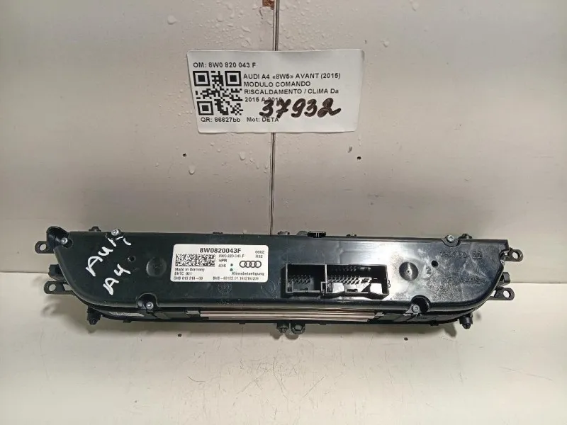 Modulo Comando Riscaldamento Clima 8W0820043F Audi A4 8W5 Avant 2015