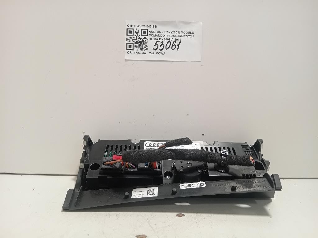 Modulo Comando Riscaldamento Clima 8K2 820 043 BB Audi A5 8T3 2008