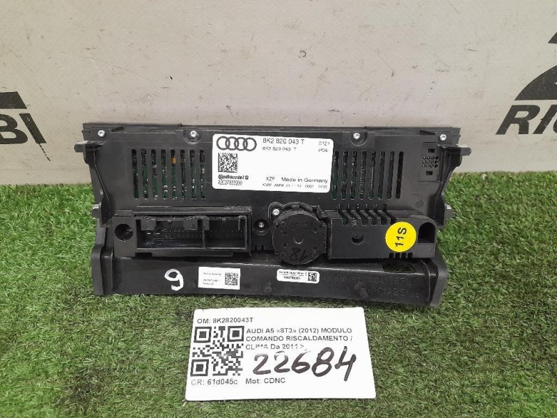 Modulo Comando Riscaldamento Clima 8K2820043T Audi A5 8T3 2012