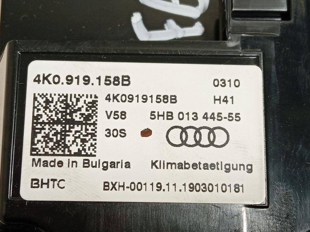 Modulo Comando Riscaldamento Clima 4K0919158B POSTERIORE Audi A6 4GD Avant 2016