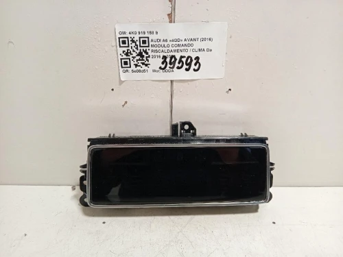 Modulo Comando Riscaldamento Clima 4K0919158B POSTERIORE Audi A6 4GD Avant 2016